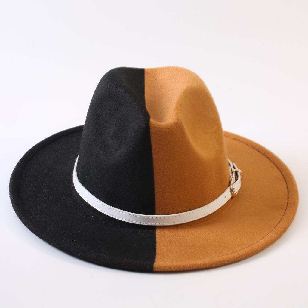 Popular European and American Classic Double-color Wide-brimmed Top Hat Men's and Women's Fashion OL Style Cowboy Hat Jazz Hat