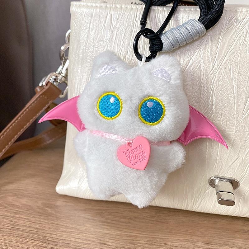 1Pc New Cute Big Eyes Black Cat Squeezing Plush Toy Doll Small Pendant Ins Black Cat Doll Keychain For Boy Girl Birthday Gifts