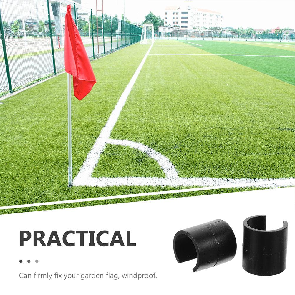 12 Pcs Garten Flagge Clip Banner Schellen Pole Stopper Befestigung Clips Abs Anti-wind Kleine