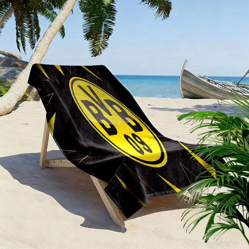 Lebendiges BVB-Logo-Design Strandtuch Strand Outdoor-Camping Schnelltrocknendes Badetuch Outdoor-Pooltuch Schwimmen Mode-Druck Strand