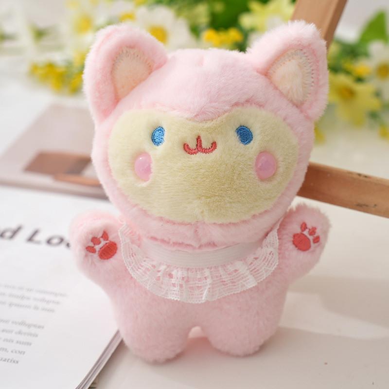 Charming New Fluffy Lace Fox Plush Keychain Adorable And Soft Stuffed Animal
