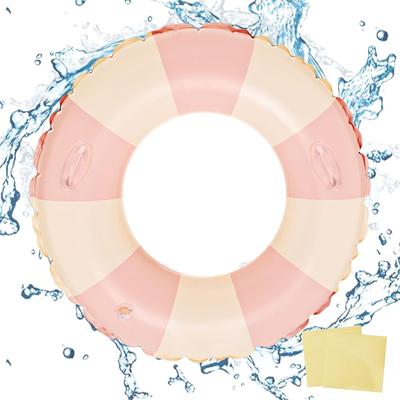 O-Shaped Float Ring for Adults and Children, Water Hammock with Inflatable Pump, Cute, Stylish, Simple Design, Perfect for Summer, Pool, Swimming,