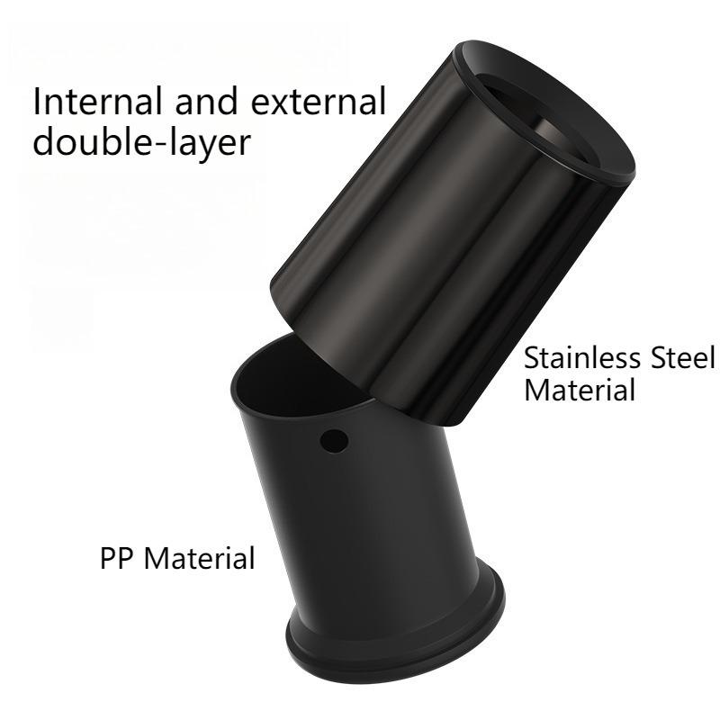 Stainless Steel Trash Bin Large Capacity Built In Double Layer Lidless Waste Bins Bathroom Kitchen Wastebasket Home Supplies