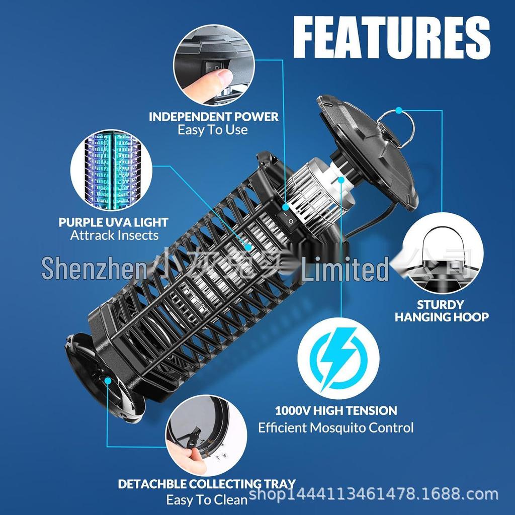 11W UV Electric Shock Mosquito Killer Lamp for Indoor & Outdoor Use, 110-220V Insect Trap Repeller