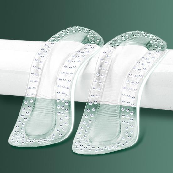 2PCS Heel Inserts Clear Anti-Slip Gel Cushions Prevent Blisters Large Shoes Inserts Cushion