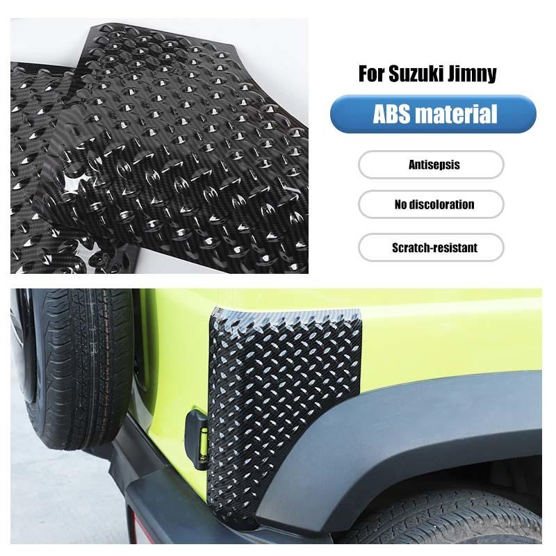 Car Front Rear Fender Side Guard Angle Decoration Anti-scratch Cover Trim for Suzuki Jimny 2019-2023 Carbon Fiber Priend Car Accessories