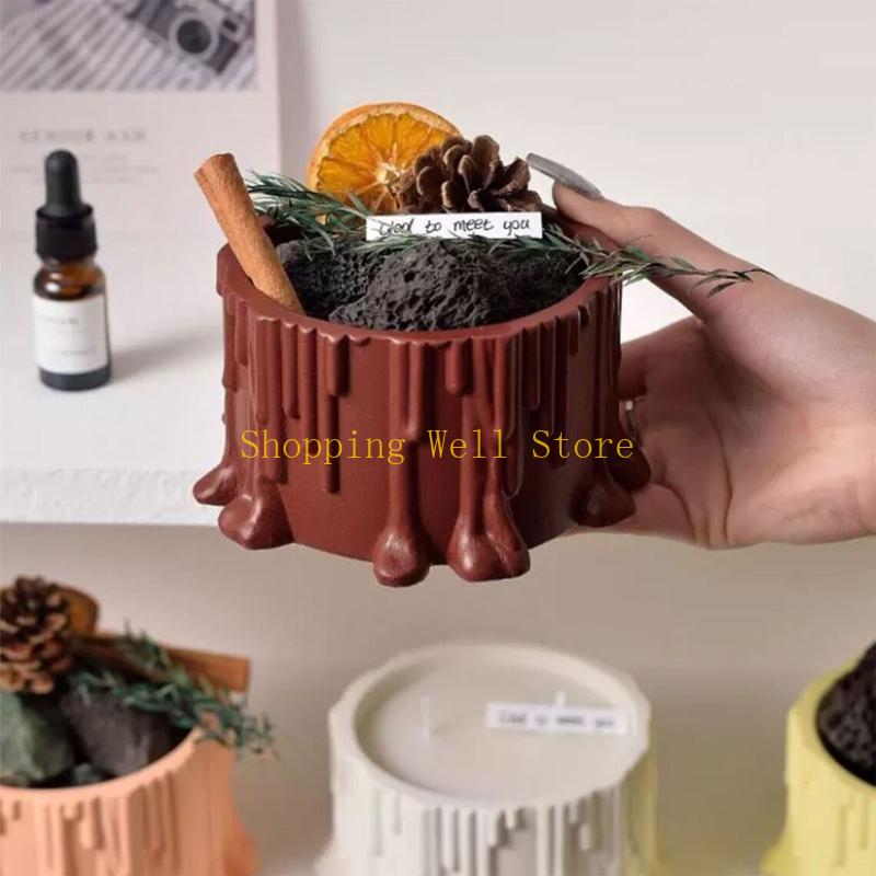 KX4B Vases Resins Molds for Making Flowerpots Plant Pots Room Decorations, Cup Silicones Molds for Candle Holder Cup China Mainland