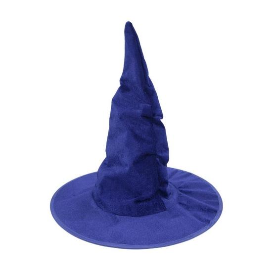 Velvet Pleated Witch Hats Multi Color Options For Halloween Party Cosplay Stage Performance Costume Dress Up Accessories