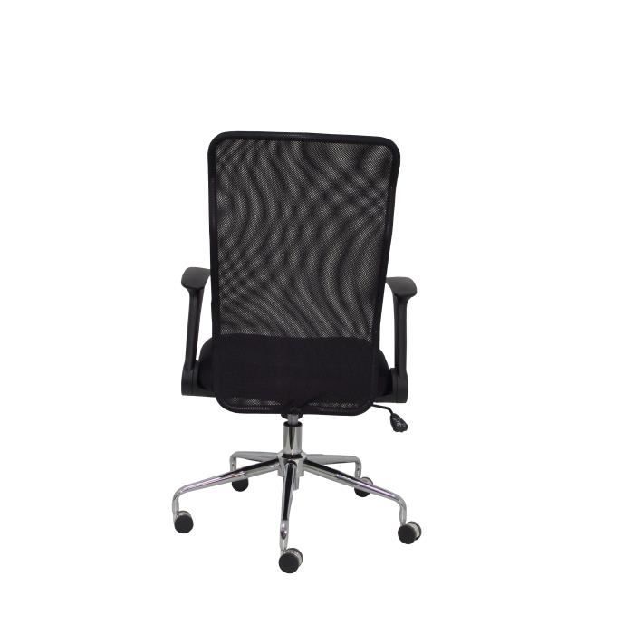 Chaise de bureau ergonomique PIQUERAS Y CRESPO Modèle 4031 - Tissu noir - Accoudoirs rétractables et inclinables