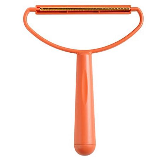 Portable Scraper Cat Dog Hair Remover with Long Handle Anti-Slip Curved Grip Reusable Widened Coverage Area Hair Ball Lint Remover