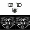 Real Carbon Fiber Car Steering Wheel Button Frame Sticker For Mini Cooper R55
