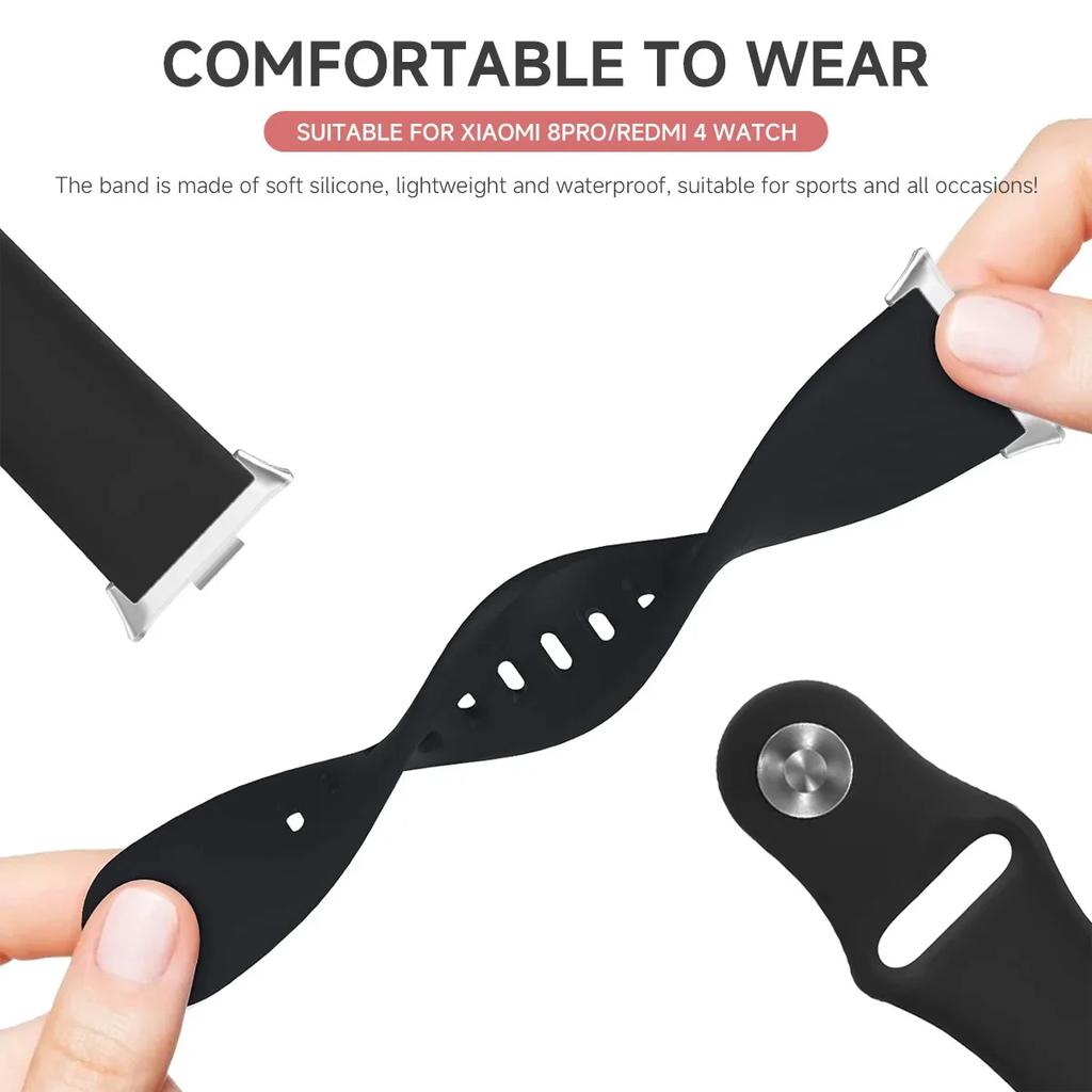 Silicone Strap For Redmi Watch 4 5 SmartWatch WristBand For Xiaomi Mi Band 8 Pro/9 Pro Replacement Bracelet Watchband Accessorie