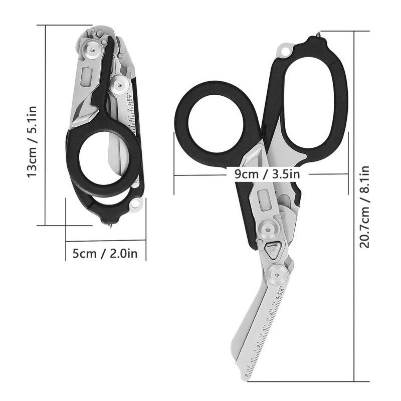 Tactical Medical Scissor Emergency Rescue Shear First Aid Kit Raptor Scissors Foldable Plier Outdoor Survival Edc Tool Gear