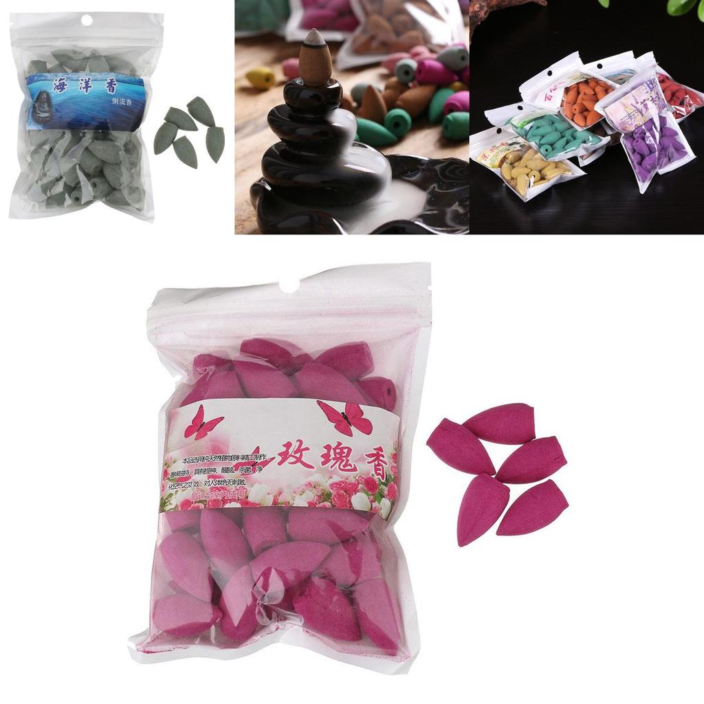 Exquisite Buddhist Incense Burner With Smoke Backflow Ceramic Glaze Censer Cone Holder