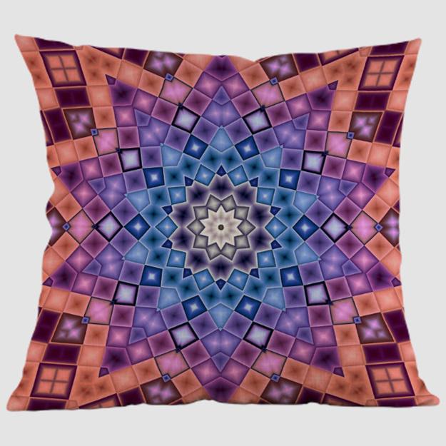Thailand Decorative Cushion Cover Ethnic Buddism Meditation Floor Mat Bohemia Mandala Cotton Linen Throw Pillow Case Cojines