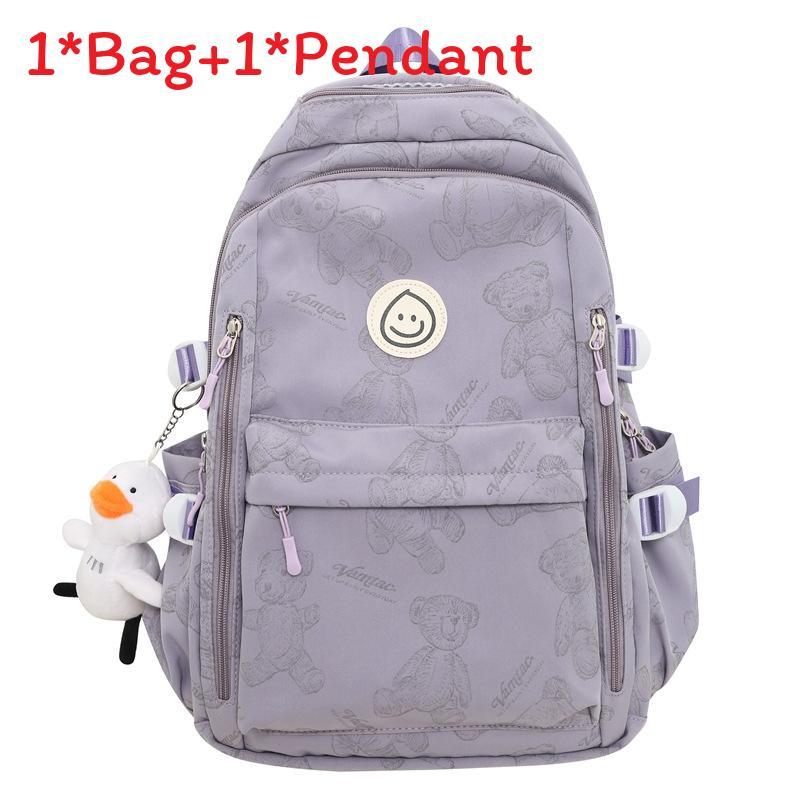 Backpack For Students Unisex Nylon Breathable Animal Pattern School Travel Bag