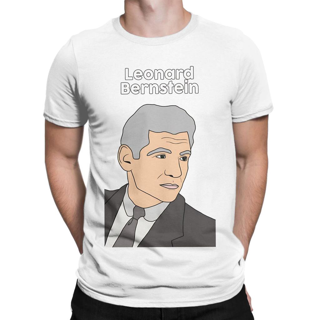 lLeonard bBernstein white Novelty 100 Cotton TShirt lLeonard bBernstein Tees Tops For Unisex