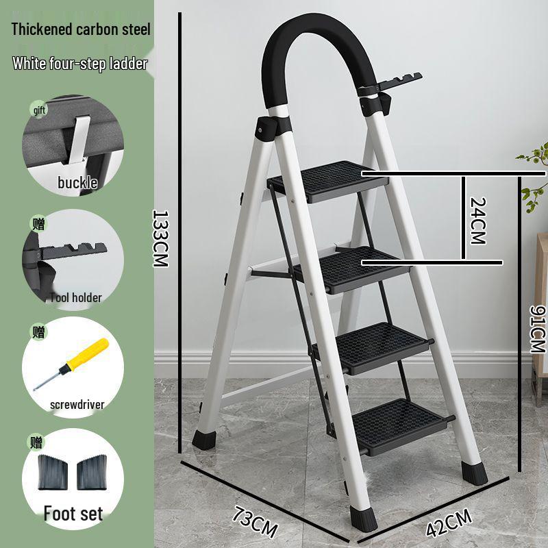 Portable Multi-Functional A-Frame Folding Ladder for Home and Engineering Use