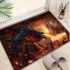 1PC Custom Name "Dragon's Fiery Castle" Theme Floor Mat Ideal for Living Room, Game Rooms, Office, Bedroom,Floor Mat Playful Design