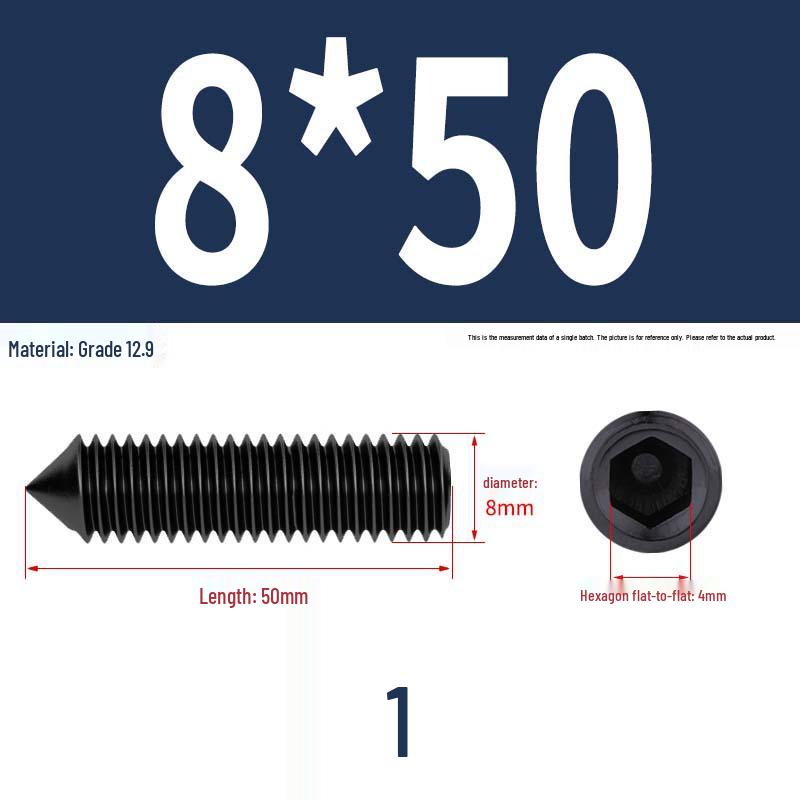12.9 Edelstahl 304 Innensechskant Kegelspitze Gewindestift M2/M3