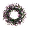 Lavender Wreaths for Front Door Floral Wreath Easy To Hang Decorative Garland 16 Inch for Porch Christmas Indoor Office Home