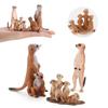 Children's Solid Meerkat and Raccoon Desktop Figurine Set