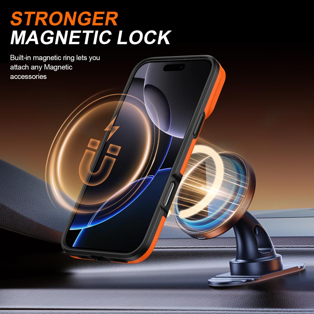 Armor Case For iPhone 17 16 15 14 13 12 Pro Max Plus 17Air Heavy Duty Rugged Magnetic Bracket Slide Camera Protection Cover