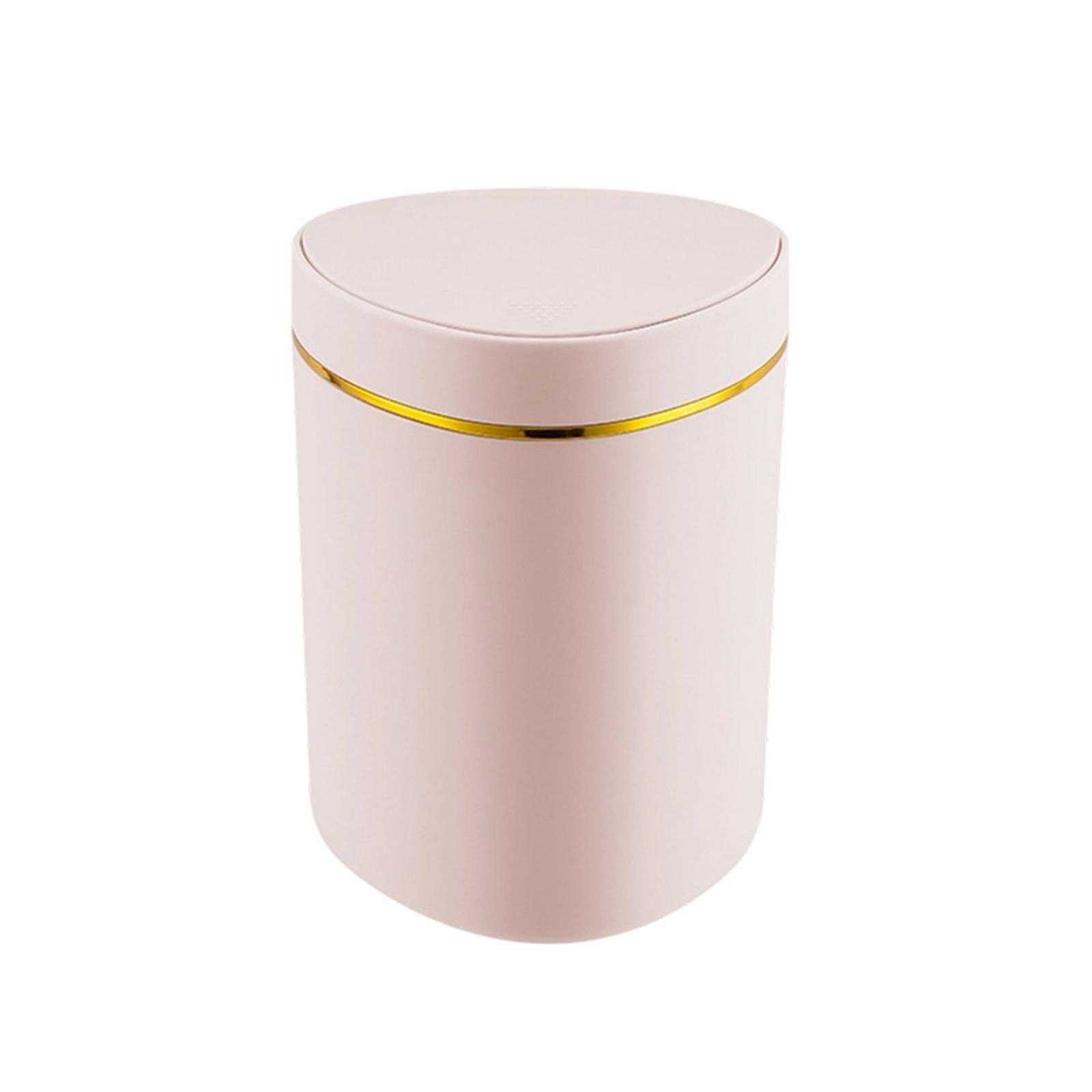 

Desktop Small Trash Can Wastebasket Dispenser With Press Type Lid Modern Desk Trash Can For Vanity Dorm Living Room Home рожевий