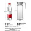 Glass Cold Water Cup Household Large Capacity High Temperature Resistant Food Grade Glass Cold Water Pitcher Beverage Juice Pot 1.1L
