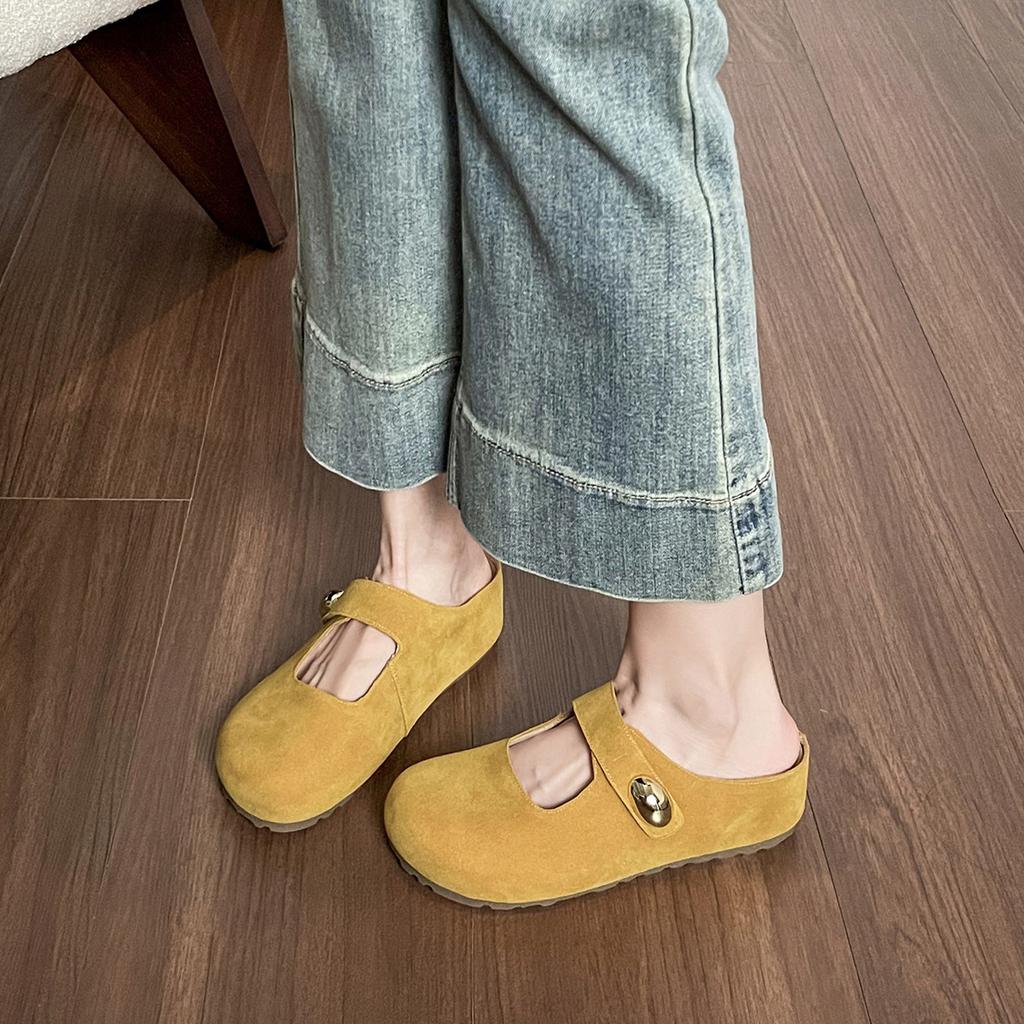 Weiwei Girl 979-1 Inner Height Increase Birkencool Slippers Women's summer outer wear one pedal thick-soled bag head and half slippers
