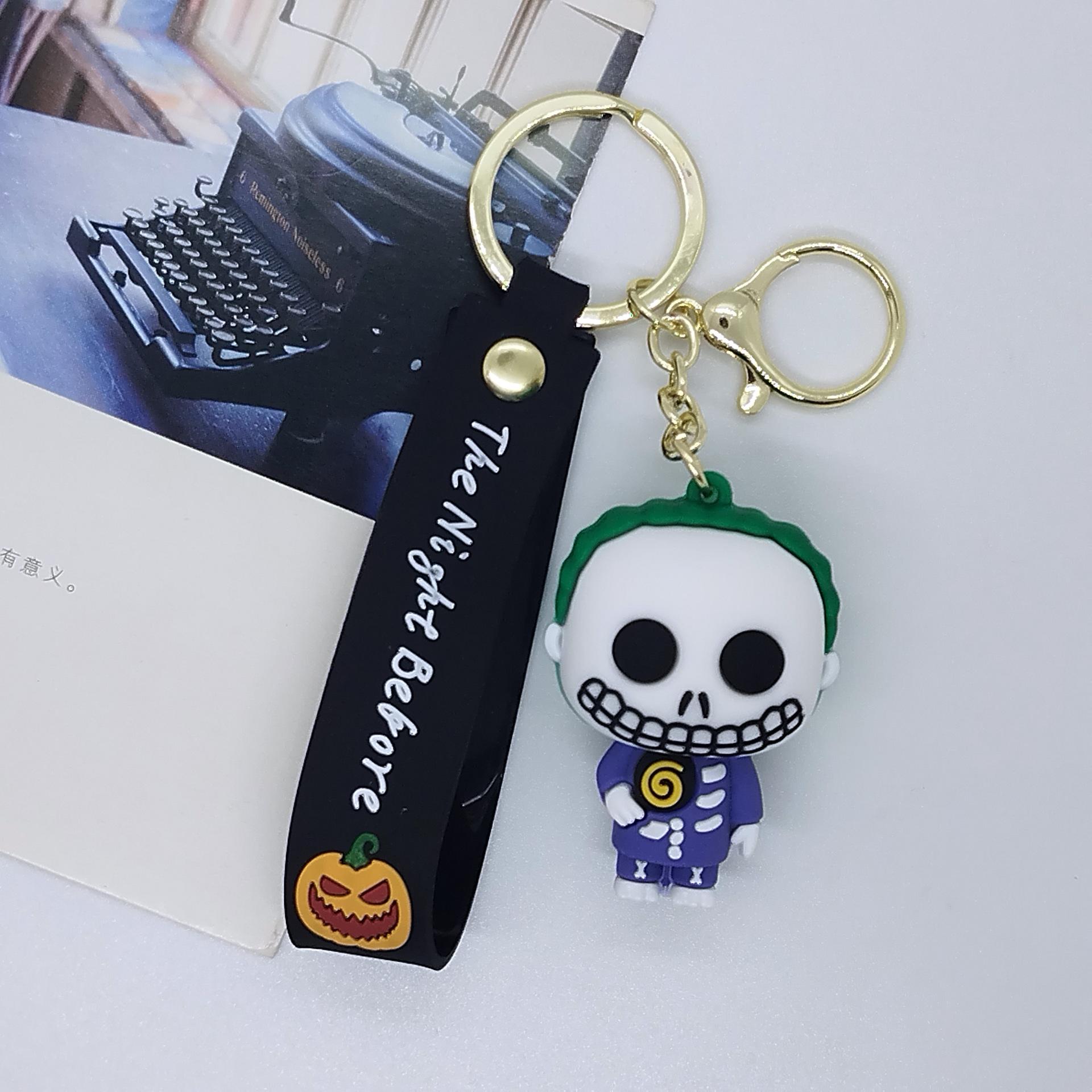 New Creative Cartoon Christmas Scary Night Keychain Bag Car Keychain Accessories Wholesale Cute Personalized Gifts Y2k