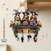 Halloween Beauty Outdoor Courtyard Scene Flat Decoration Ornaments Key Holder Decoration
