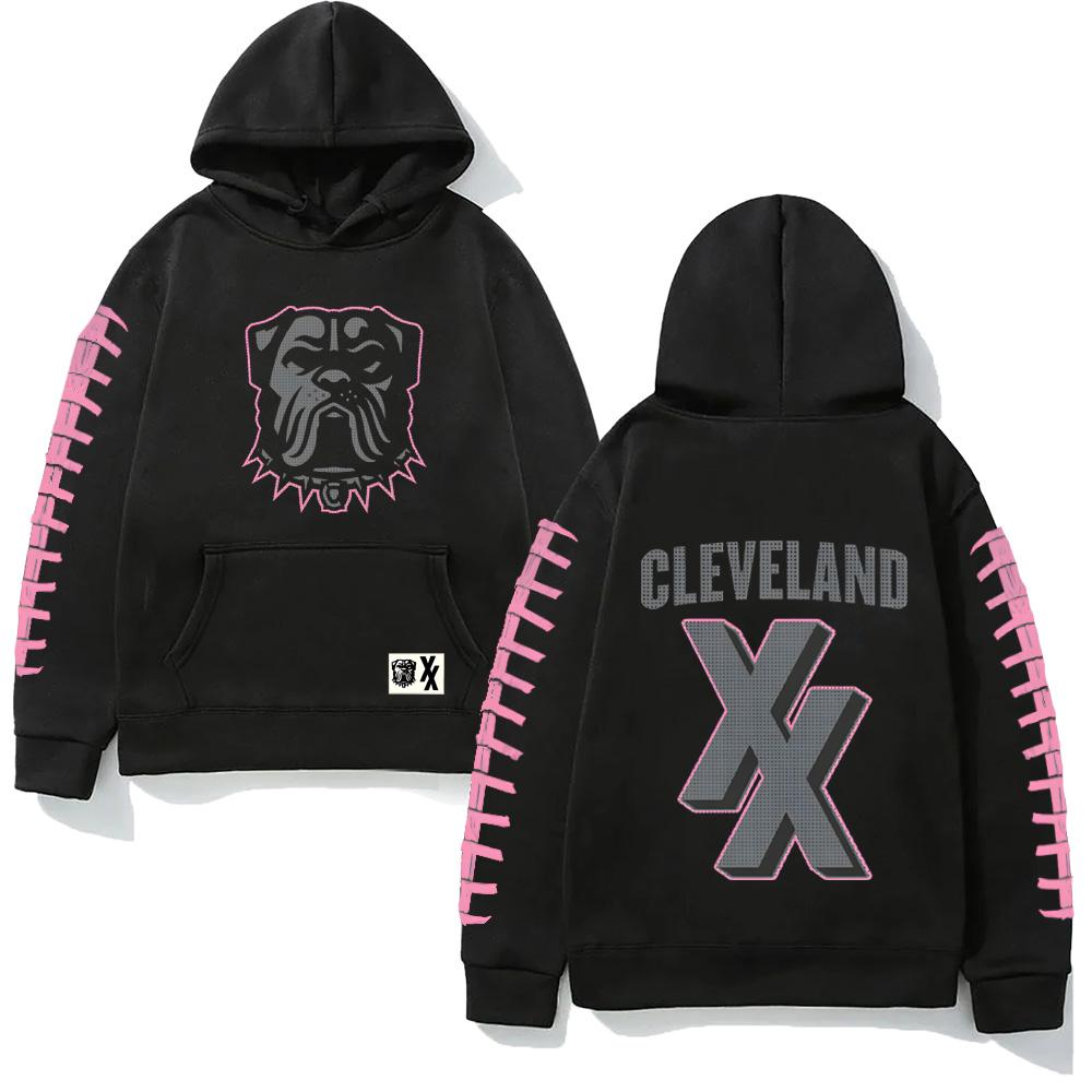 Mgk X Cleveland Browns Long Sleeve Hoodie for Autumn/Winter New Grunge Sweatshirts Punk Long Sleeve Clothing Hooded Pullovers