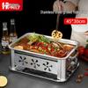 HPMILY Stainless Steel Multifunction Grill & Hot Pot Serving Dish