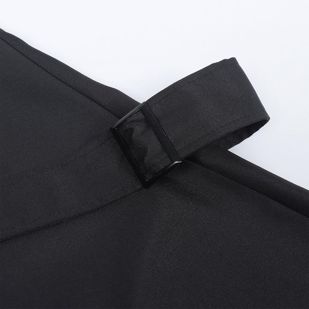 Sleeveless Loose Hooded Gothic Rock Black Vest Handsome Men's Stage Performance Costume Cosplay Cloth