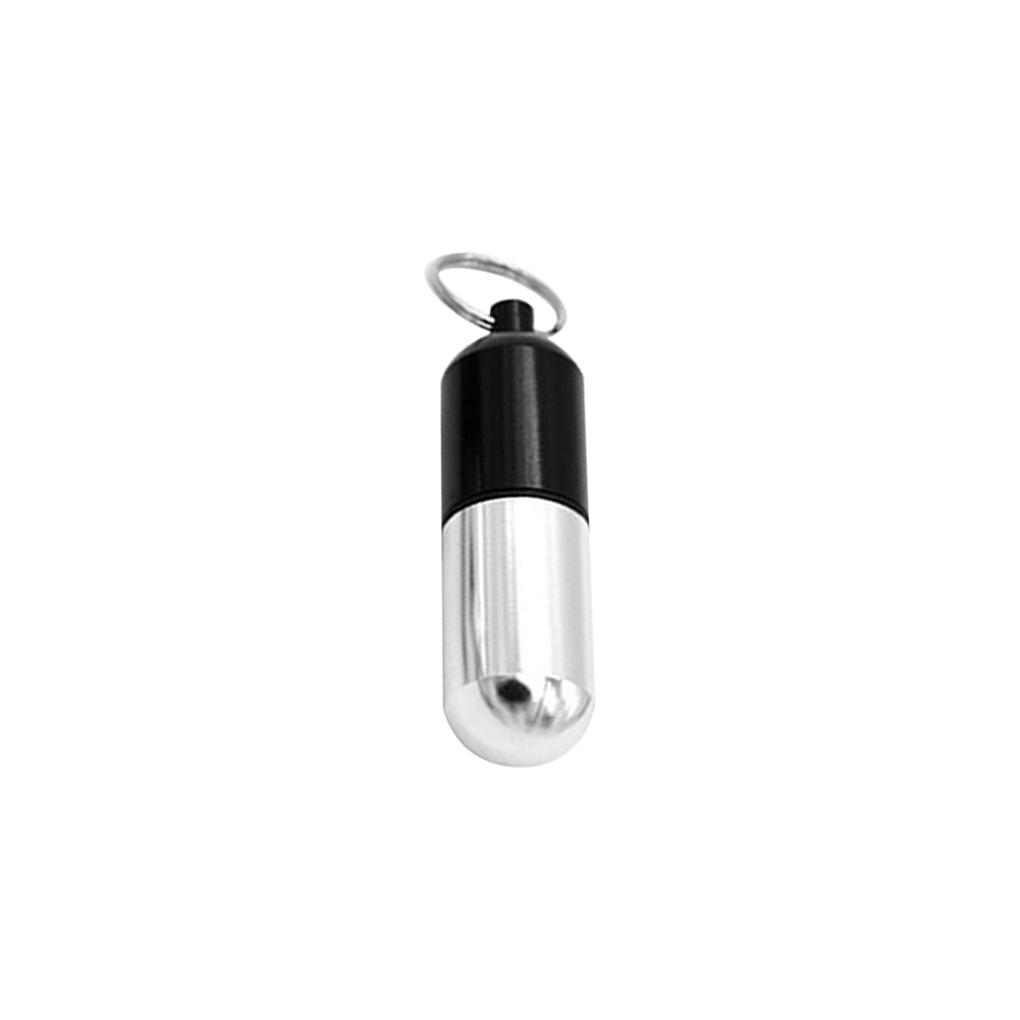 Pill Box Waterproof Aluminum Pill Box Portable Emergency Regular Pills