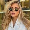 Women's Cat Eye Sunglasses Vintage Small Half Frame Sunglasses Female Trend Retro Luxury Shades Outings, Outdoor Sports