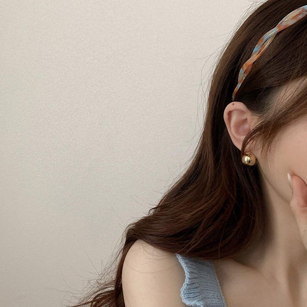 Acetic Acid Hair Hoop Korean Style Headwear Twist Hair Band Female Hair Accessories Cross Headband