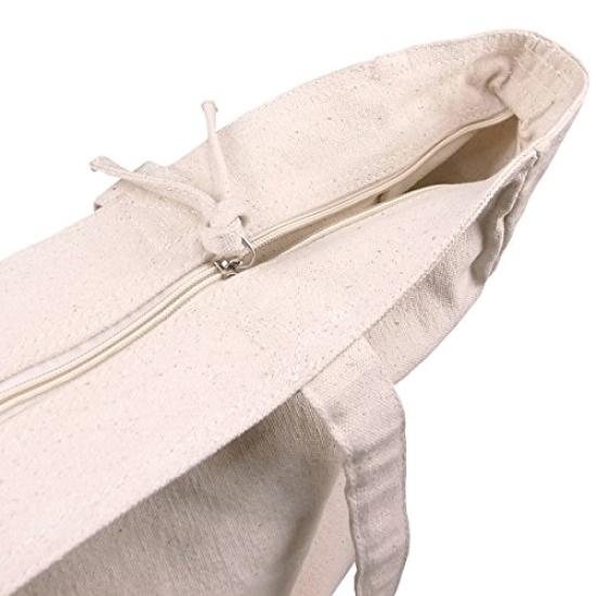 Thick Indian cotton canvas natural tote bag red old seal (Senshishuin) (Senshishuin embroidery)