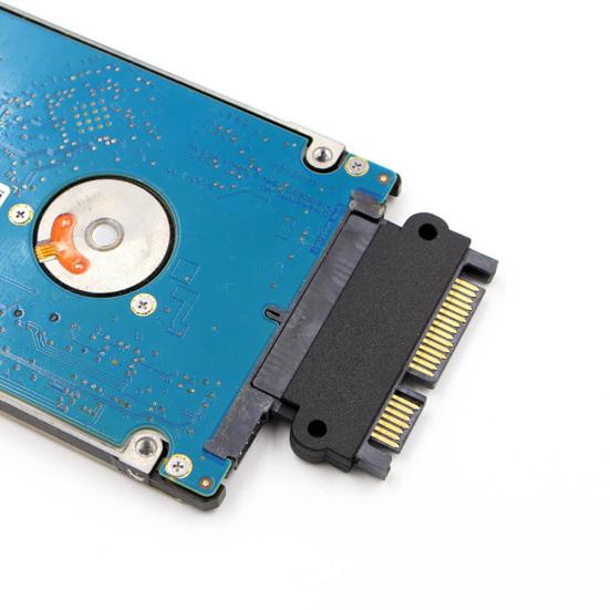 SFF-8482 SATA 22 Pin to 7+15 Pin SATA Male HDD Hard Drive Adapter 90 Degree Angle