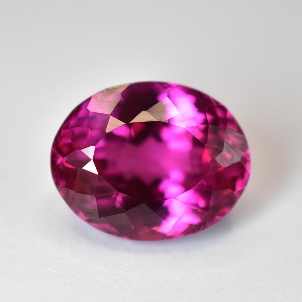 11.50 Ct Natural Pink Tourmaline Certified Oval Cut Loose Gemstone For Her