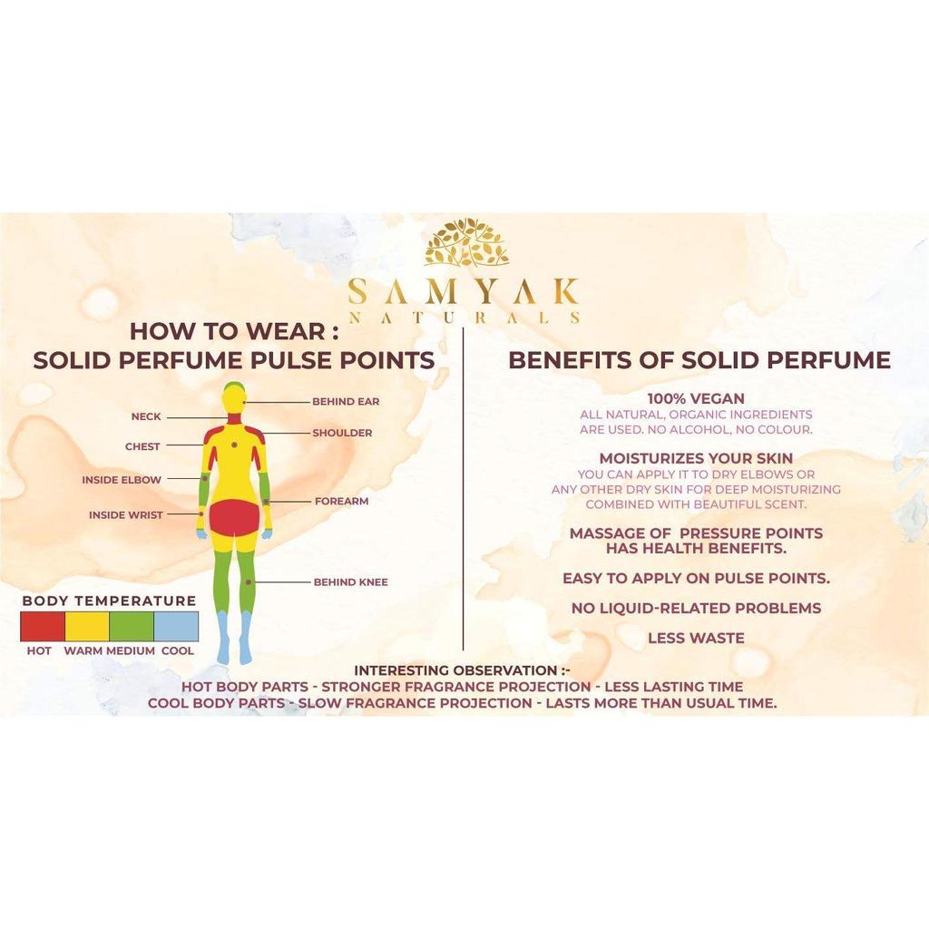 SAMYAK NATURALS - Natürliches veganes festes Parfüm -