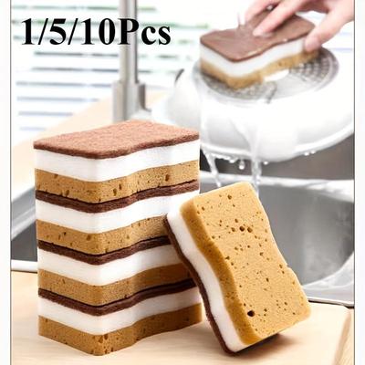 1/5/10 Stück Schwammwisch Fleckenentferner, Zweiseitiger Schwammwisch für Küchenreinigungswerkzeug