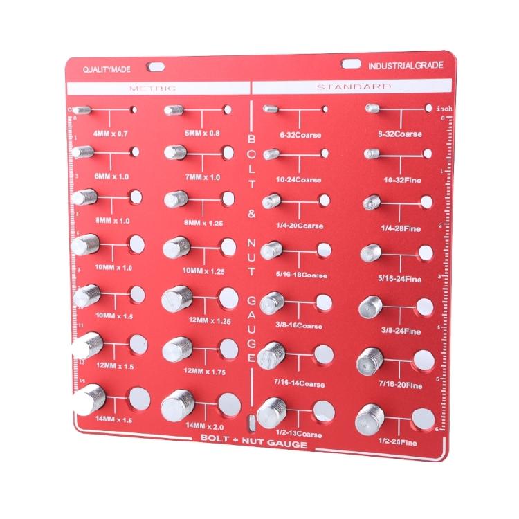 Hand Bolt Size & Thread Gauge Identifier with Clear Scales Comprehensive Thread Checker with Double Measurement Gift