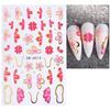 Floral Nail Art Stickers Self-adhesive Spring Summer Flower Pattern Women Manicure Decoration Decals Home Salon DIY Nail Supplies