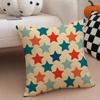 Retro Ornate Bohemian Style Geometric Pattern Cushion Cover Throw Pillow Cover Hidden Button Durable Polyester Chair Cushion