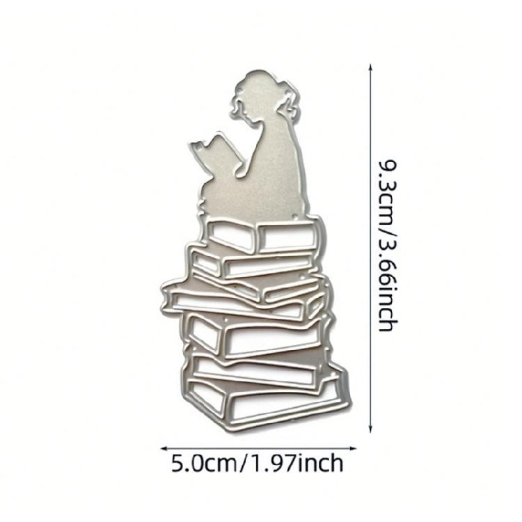 Čtení Knihy Kovové Výseky Šablona pro Ražbu Šablona Scrapbooking pro Výsek Karty