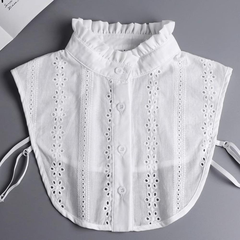 Jacquard Detachable Fake Collar White Adjustable Neckline False Blouse Collar  Clothes Decoration