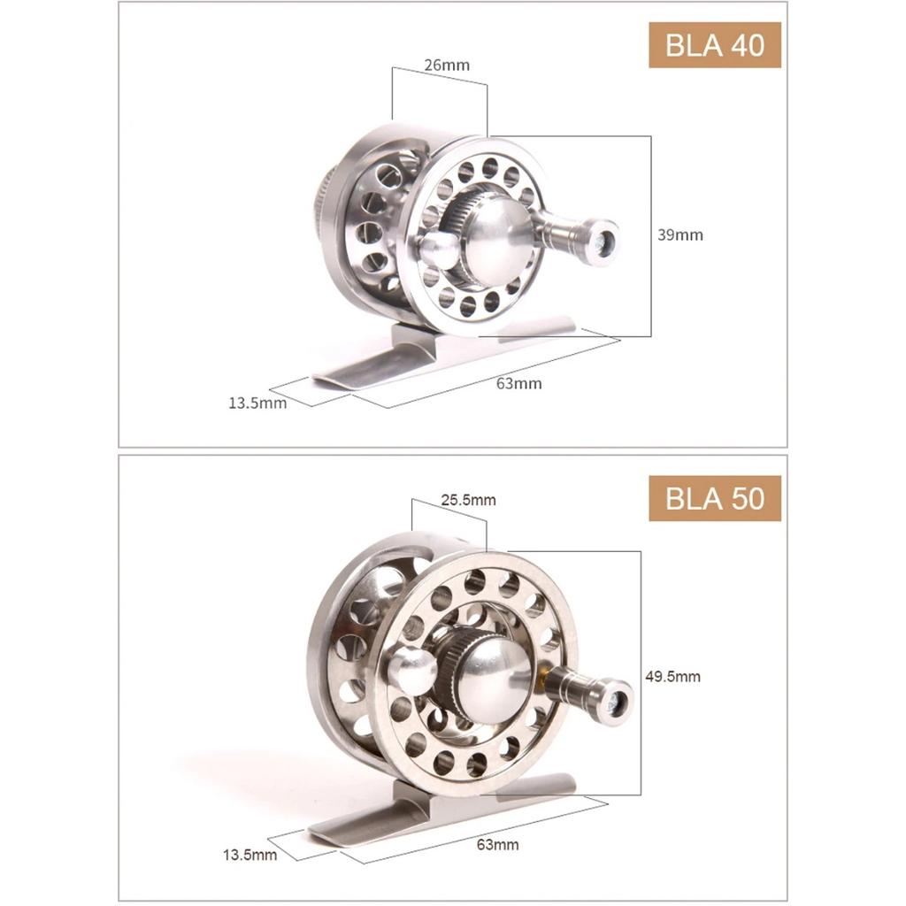 Aluminium Fly Fishing Reel 40# 50# 60# Left/Right Hand Interchangeable CNC Machine Fly Ice Fishing Wheel for Winter Fisherman 260319