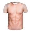 Funny Fake Muscle T-Shirt Mannlig Sommermote Uformell Sport T-skjorte Klær Kvinner Menn Streetwear 3D-trykt muskelklær Topper